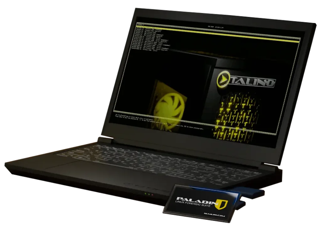 PALADIN booting on a laptop